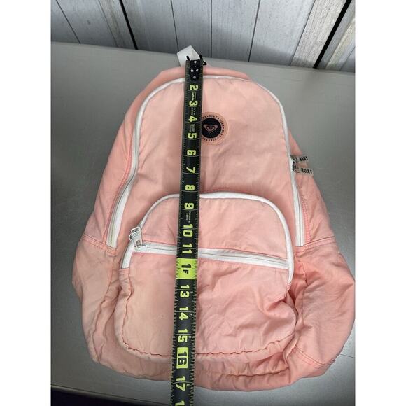 Vintage Roxy Y2K Surfing Distressed Pink Coral Lightweight Backpack Bag - Picture 9 of 10